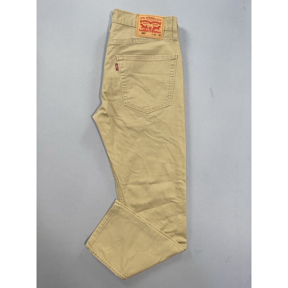 Levi's 502 Regular Taper Lightweight Stretch Denim Jeans. Beige, 31X28. EUC!